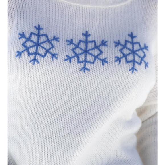 NEW WOODEN SHIPS snowflake trio sweater in white - Picture 2 of 2